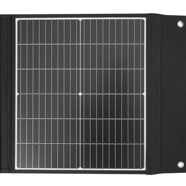 Солнечная монокристаллическая панель с ламинированным стеклом INTERTOOL PS-0004 200Вт, портативная мобильная солнечная батарея для дома, дачи, кемпинга, авто, зарядки аккумуляторов и автономного электроснабжения PS-0004 фото