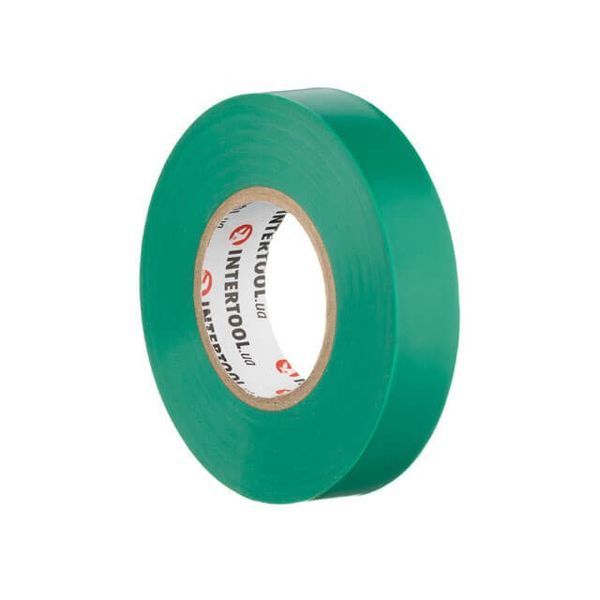 Стрічка ізоляційна, 17 мм * 25 м *&nbsp;0.15 мм, зелена INTERTOOL IT-0061 IT-0061 фото