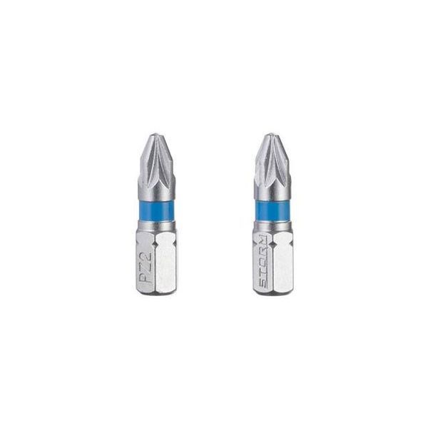 Комплект отверточных насадок PZ2 1/4" * 25 мм, S2, уп. 2 шт, STORM INTERTOOL VT-0221 VT-0221 фото