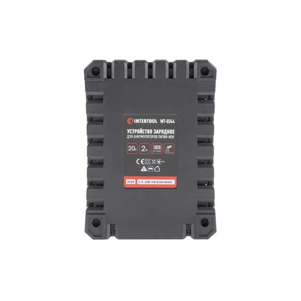 Устройство зарядное для аккумуляторов Li-ion 20 В, ток заряда 2.0 А INTERTOOL WT-0344 WT-0344 фото