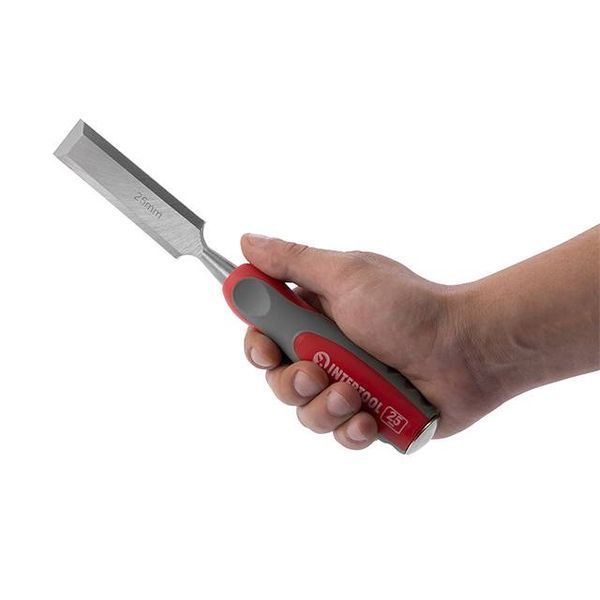 Стамеска 25 мм, Cr-V, двухкомпонентная рукоятка INTERTOOL HT-3525 HT-3525 фото