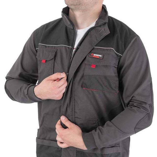 Куртка рабочая 80 % полиэстер, 20 % хлопок, плотность 260 г/м2, M INTERTOOL SP-3002 SP-3002 фото