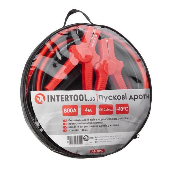 Провода пусковые 800А, 4м, до -40&deg;C, чехол INTERTOOL AT-3050 AT-3050 фото