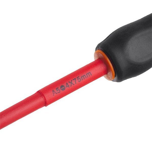 Викрутка шліцева ізольована 0.8*4&nbsp;мм, 75 мм, 1000 В INTERTOOL VT-3204 VT-3204 фото
