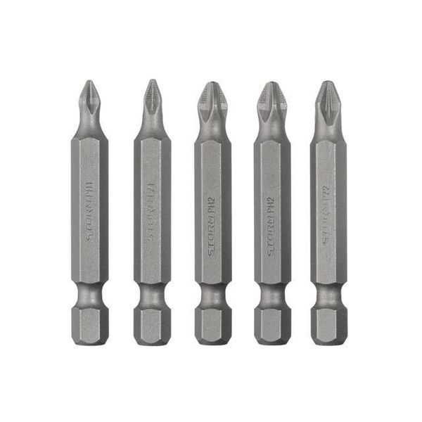 Комплект отверточных насадок PH1, PH2, PZ1, PZ2 1/4"*50мм, ACR, S2, уп. 5шт., STORM INTERTOOL VT-0205 VT-0205 фото