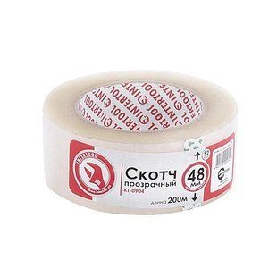 Скотч прозорий 45 мм * 200 м * 52&nbsp;мкм INTERTOOL KT-0904 KT-0904 фото
