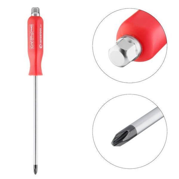 Отвертка ударная PH4*200 мм, Cr-V INTERTOOL HT-0490 HT-0490 фото