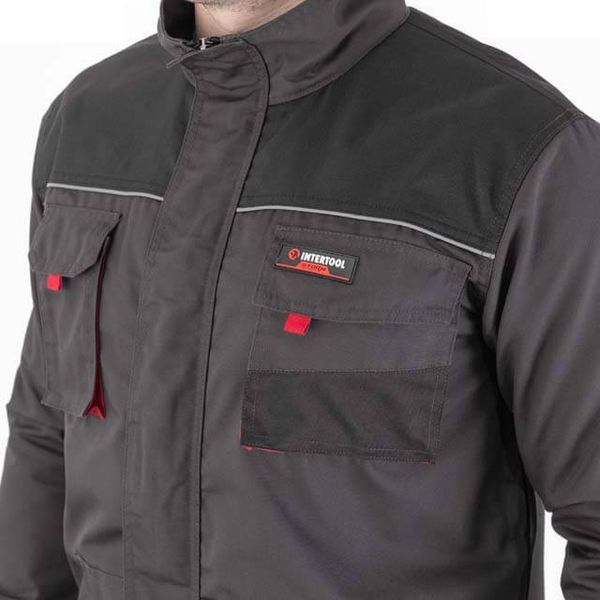 Куртка рабочая 80 % полиэстер, 20 % хлопок, плотность 260 г/м2, XL INTERTOOL SP-3004 SP-3004 фото