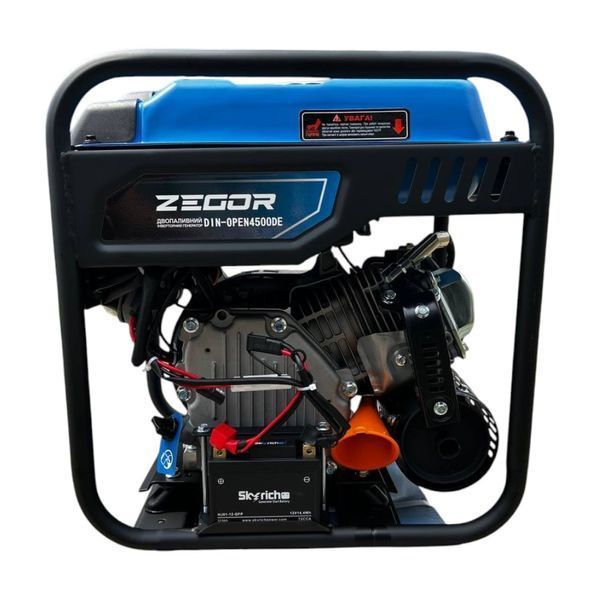 Інверторний генератор ZEGOR DIN-OPEN 4500DE (газ/бензин, електростартер, 4.0/4.5 кВт) DIN-OPEN 4500DE фото