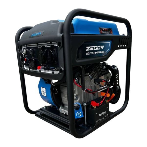 Інверторний генератор ZEGOR DIN-OPEN 4500DE (газ/бензин, електростартер, 4.0/4.5 кВт) DIN-OPEN 4500DE фото