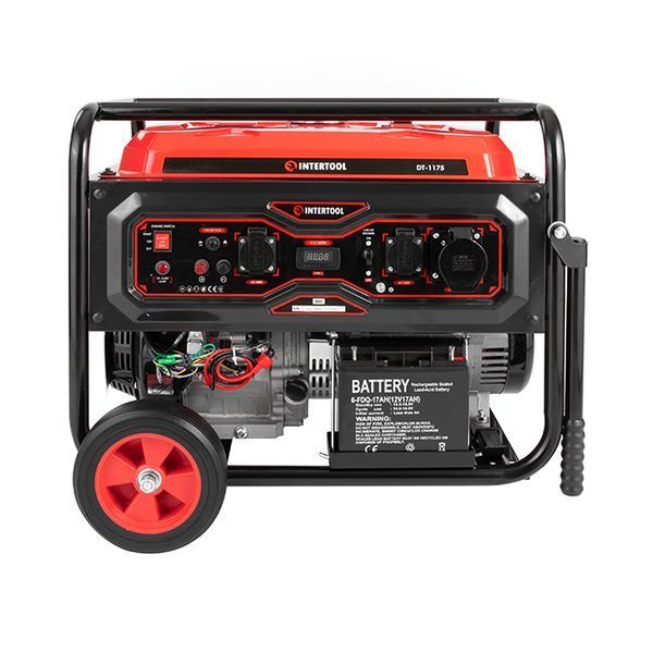 Генератор бензиновий INTERTOOL DT-1175 (7/7.5 кВт, електро+ручний старт, мідна обмотка) DT-1175 фото