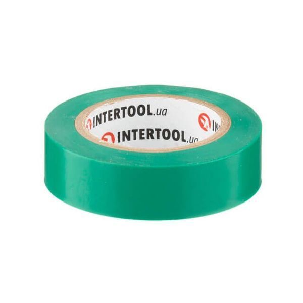 Лента изоляционная, 17 мм * 10 м *&nbsp;0.15 мм, зеленая INTERTOOL IT-0031 IT-0031 фото