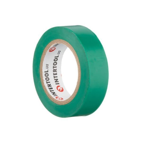 Лента изоляционная, 17 мм * 10 м *&nbsp;0.15 мм, зеленая INTERTOOL IT-0031 IT-0031 фото