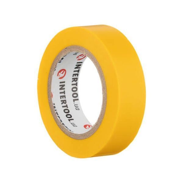 Лента изоляционная, 17 мм * 10 м *&nbsp;0.15 мм, желтая INTERTOOL IT-0032 IT-0032 фото