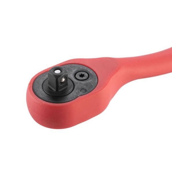 Рукоятка з храповим механізмом на 72 зубця&nbsp;1/4" вигнута CrV (професійна) INTERTOOL HT-2107 HT-2107 фото