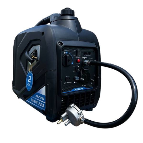Генератор інверторний ZEGOR DIN-MUTE2500D (газ/бензин, 2.2/2.5 кВт, ручний стартер, 50 дБ) DIN-MUTE2500D  фото