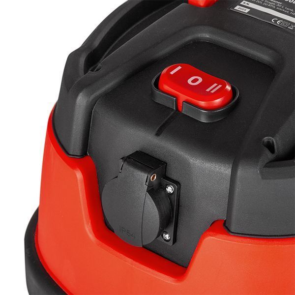 Пилосос будівельний INTERTOOL WT-1430 STORM 1,4 кВт,  бак 30 л нержавіюча сталь 201, розетка, HEPA фільтр, шланг 4 м WT-1430 фото