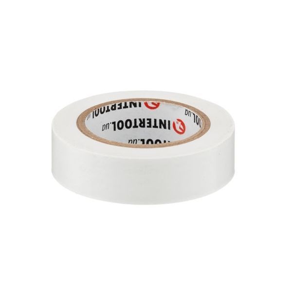 Лента изоляционная, 17 мм * 10 м *&nbsp;0.15 мм, белая INTERTOOL IT-0033 IT-0033 фото