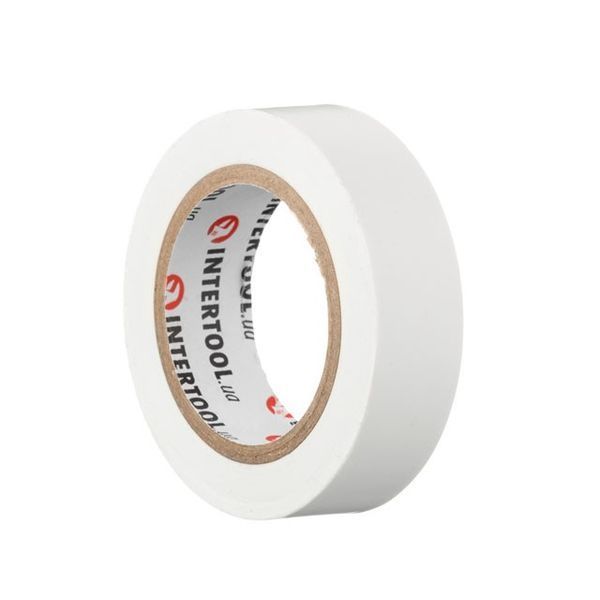 Лента изоляционная, 17 мм * 10 м *&nbsp;0.15 мм, белая INTERTOOL IT-0033 IT-0033 фото