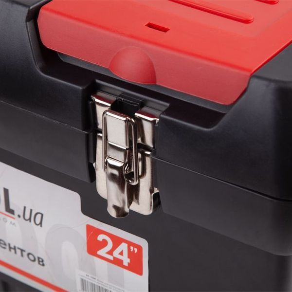 Ящик для инструментов с металлическими замками, 24" 610*255*251 мм INTERTOOL BX-1024 BX-1024 фото