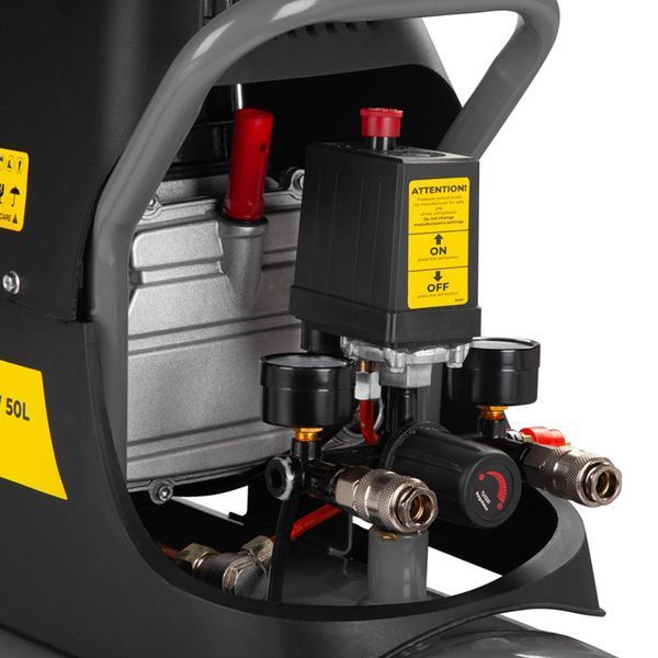 Компресор 50 л, 1500 Вт, 220 В, 8 aтм, 206 л/хв. INTERTOOL PT-0003 PT-0003 фото