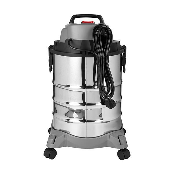 Пилосос будівельний INTERTOOL DT-1030, 1,4 кВт, >17 кПа, бак 30 л нержавіюча сталь 410, розетка, HEPA фільтр, шланг 3 м DT-1030 фото