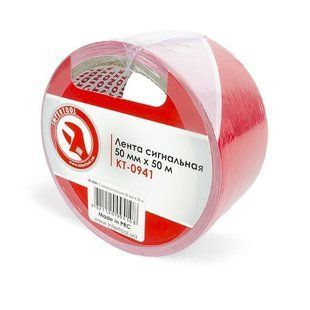 Стрічка сигнальна 50 мм * 50 м INTERTOOL KT-0941 KT-0941 фото