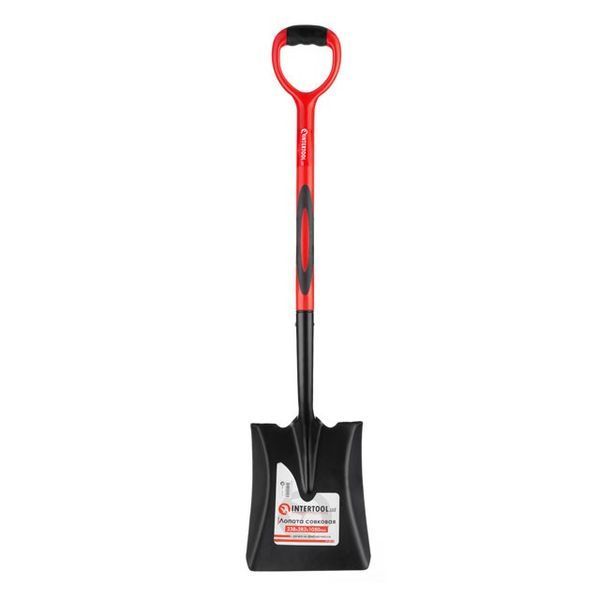 Лопата совковая, ручка из фибергласса, 238х282х1050 мм INTERTOOL FT-2014 FT-2014 фото