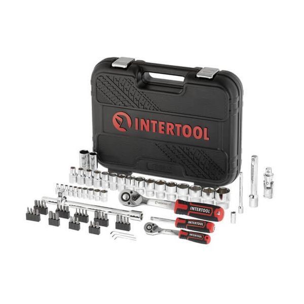Набір інструментів 73 од.&nbsp;STORM, 1/2",&nbsp;1/4", Cr-V INTERTOOL ET-8073 ET-8073 фото