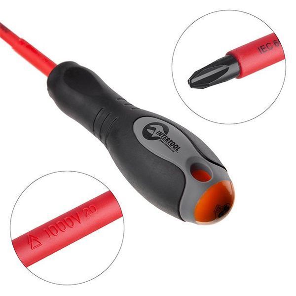 Викрутка хрестова ізольована PH3*150 мм, 1000 В INTERTOOL VT-3213 VT-3213 фото