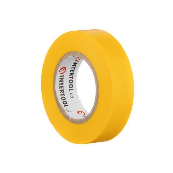Стрічка ізоляційна, 17 мм * 15 м *&nbsp;0.15 мм, жовта INTERTOOL IT-0042 IT-0042 фото