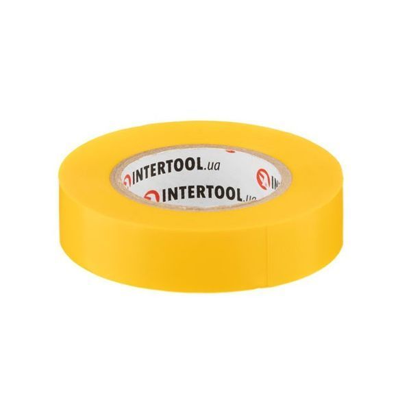 Стрічка ізоляційна, 17 мм * 15 м *&nbsp;0.15 мм, жовта INTERTOOL IT-0042 IT-0042 фото