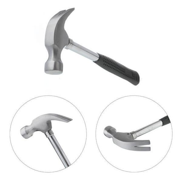 Молоток столярный с гвоздодером 450 г,&nbsp;с металлической ручкой INTERTOOL HT-0224 HT-0224 фото