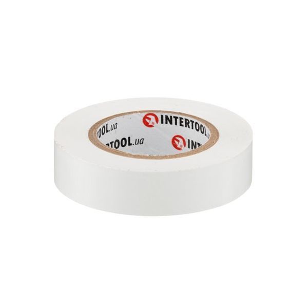 Лента изоляционная, 17 мм * 15 м&nbsp;*&nbsp;0.15 мм, белая INTERTOOL IT-0043 IT-0043 фото