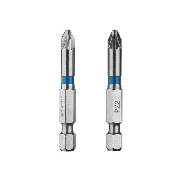 Комплект отверточных насадок PZ2 1/4"*50мм, S2, уп. 2шт., STORM INTERTOOL VT-0215 VT-0215 фото