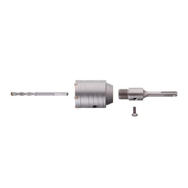 Комплект: Свердло корончасте по бетону 55мм + Перехідник SDS Plus 100мм INTERTOOL SD-7055 SD-7055 фото