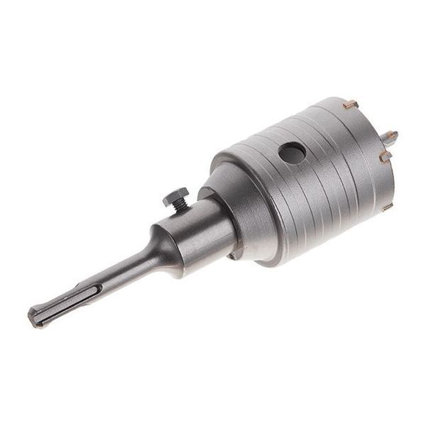Комплект: Свердло корончасте по бетону 55мм + Перехідник SDS Plus 100мм INTERTOOL SD-7055 SD-7055 фото