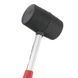 Киянка гумова 340 г, 55 мм, чорна гума, металева ручка INTERTOOL HT-0229 HT-0229 фото 2