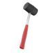 Киянка гумова 340 г, 55 мм, чорна гума, металева ручка INTERTOOL HT-0229 HT-0229 фото 1