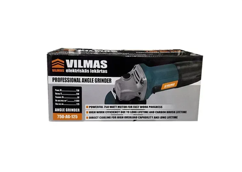 Угловая шлифмашина VILMAS 750-AG-125 (пары шестерен и подшипники - уровня Makita) 750-AG-125 фото