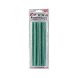Комплект стрижнів клейових зелених 11,2*200 мм, 12 шт INTERTOOL RT-1057 RT-1057 фото
