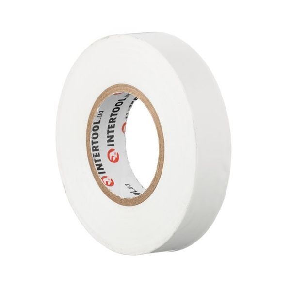 Стрічка ізоляційна, 17 мм * 25 м&nbsp;* 0,15 мм, біла INTERTOOL IT-0063 IT-0063 фото