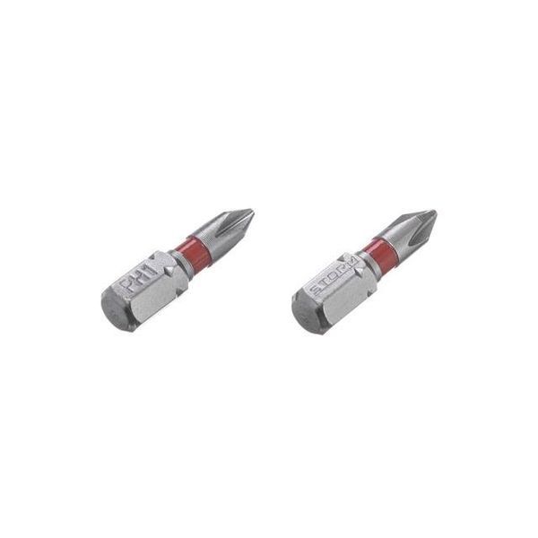 Комплект отверточных насадок PH1 1/4" * 25 мм, S2, уп. 2 шт, STORM INTERTOOL VT-0217 VT-0217 фото