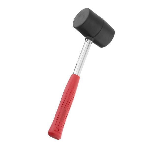 Киянка резиновая 450 г,&nbsp;65 мм, черная резина, металлич. ручка INTERTOOL HT-0231 HT-0231 фото