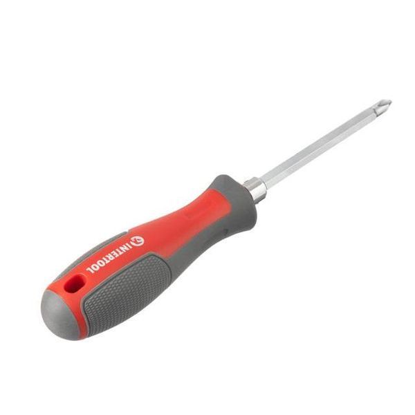 Отвертка двухсторонняя 100 мм PH2, SL6 mm INTERTOOL VT-3344 VT-3344 фото