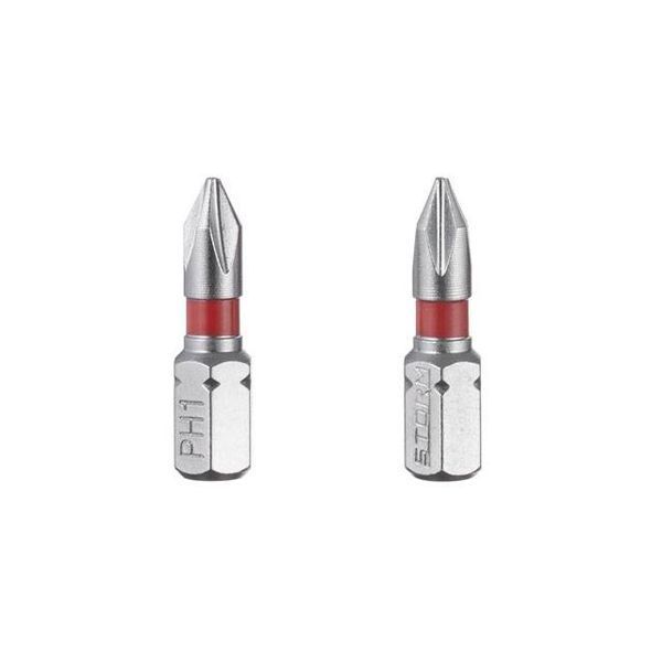 Комплект отверточных насадок PH1 1/4" * 25 мм, S2, уп. 2 шт, STORM INTERTOOL VT-0217 VT-0217 фото