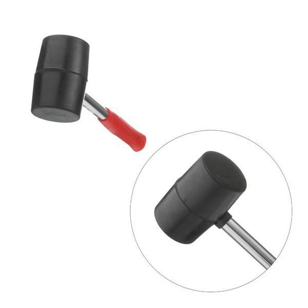 Киянка резиновая 450 г,&nbsp;65 мм, черная резина, металлич. ручка INTERTOOL HT-0231 HT-0231 фото
