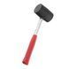 Киянка резиновая 450 г,&nbsp;65 мм, черная резина, металлич. ручка INTERTOOL HT-0231 HT-0231 фото 2