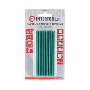 Комплект стрижнів клейових зелених 7,4*100 мм, 12 шт INTERTOOL RT-1058 RT-1058 фото