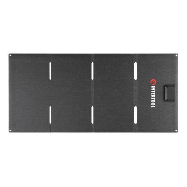 Солнечная монокристаллическая панель с ламинированным стеклом INTERTOOL PS-0002 60Вт, портативная мобильная солнечная батарея для дома, дачи, кемпинга, авто, зарядки аккумуляторов и автономного электроснабжения PS-0002 фото
